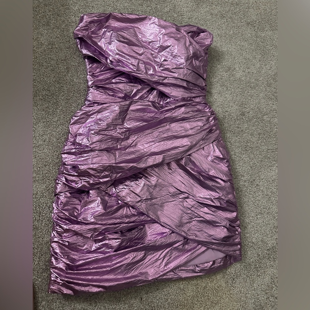 Bec & Bridge Purple Strapless Bodycon Cocktail Dress - Picture 2 of 2
